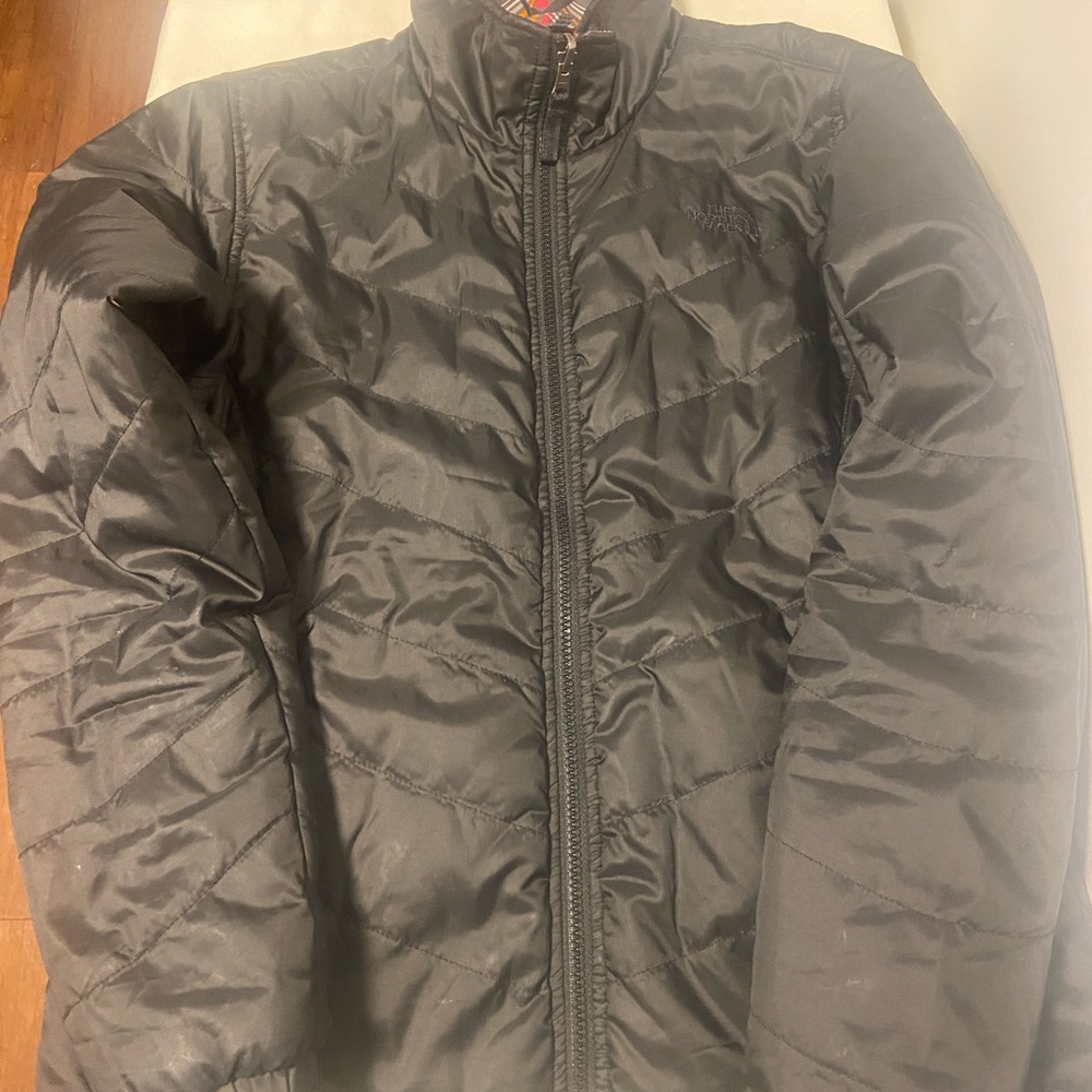 Women Black Quilted reversible Jacket medium